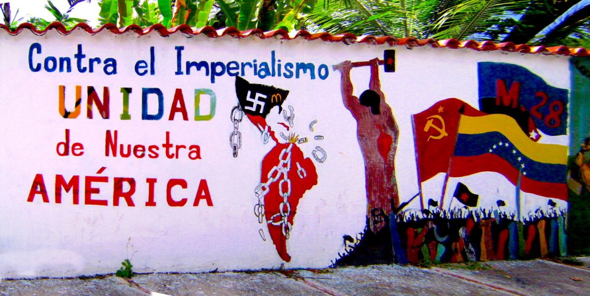 Bolivarian mural against Imperialism & United States