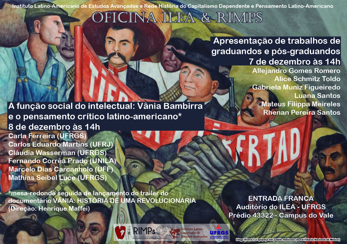 Atividade TMD na UFRGS – Rede Capitalismo Dependente e Pensamento Latino-Americano e Pré-la nçamento do trailer do documentário “Vânia: história de uma revolucionária”